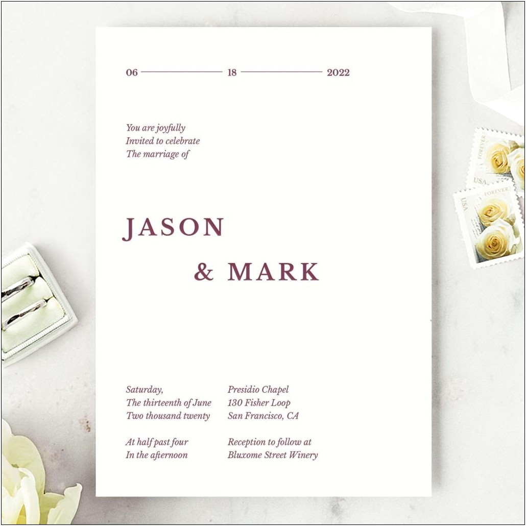 Long Thin Modern Font For Wedding Invite