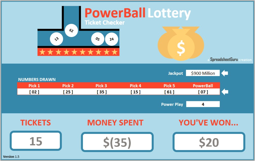 Lottery Pool Spreadsheet Template Free Download