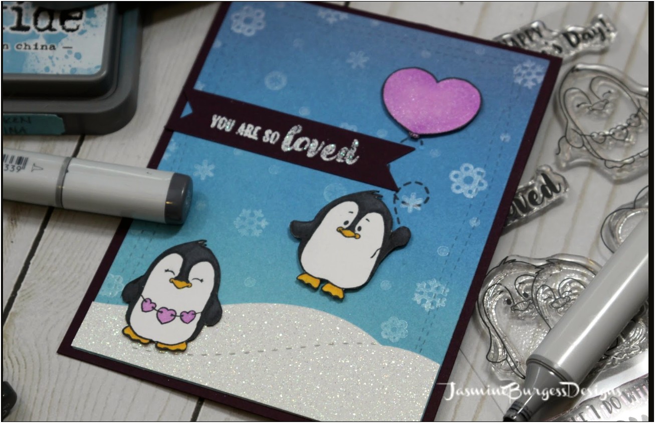 Love Stamp Penguin Stamp Wedding Invitation