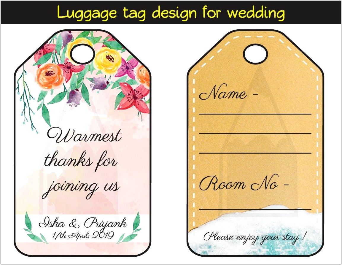 Luggage Tag Template For Microsoft Word