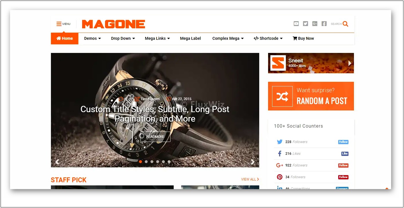 Magone Magazine Blogger Template Free Download