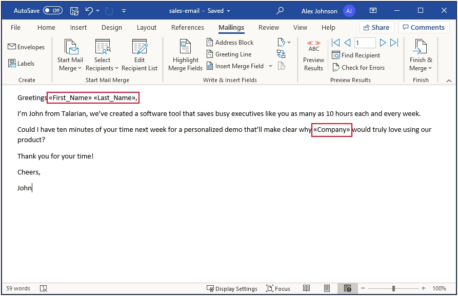 Mail Merge Excel To Word Template