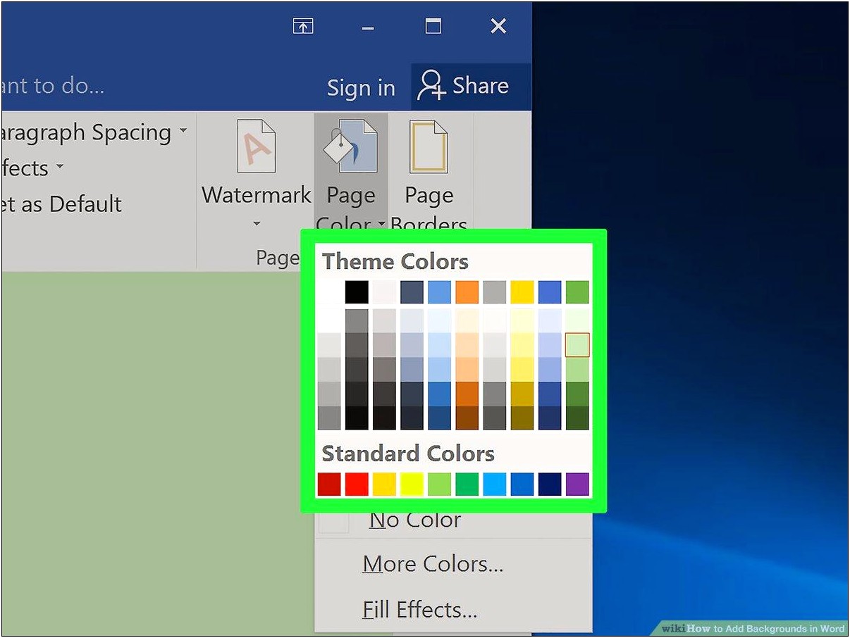 Making A Background Template In Word