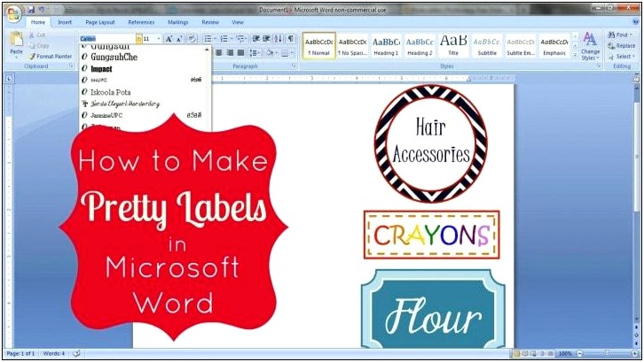 Making A Label Template In Word 2010