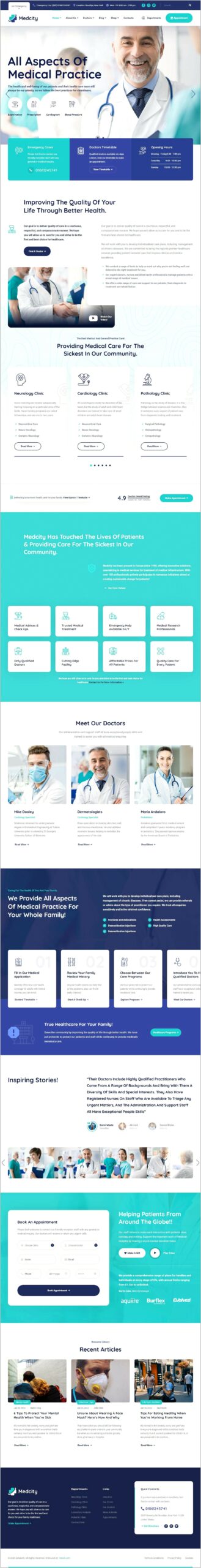 Medicina Html5 Medical Templates Free Download