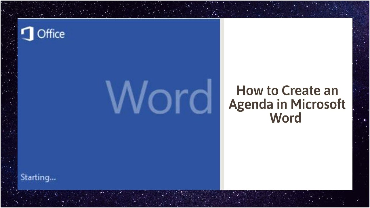 Meeting Agenda Template In Microsoft Word
