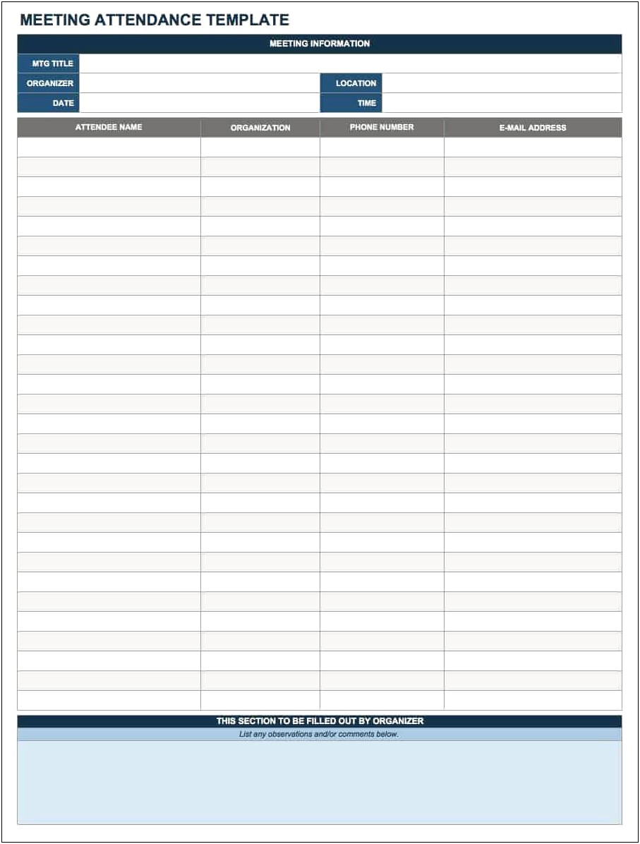 Meeting Sign In Sheet Template Microsoft Word