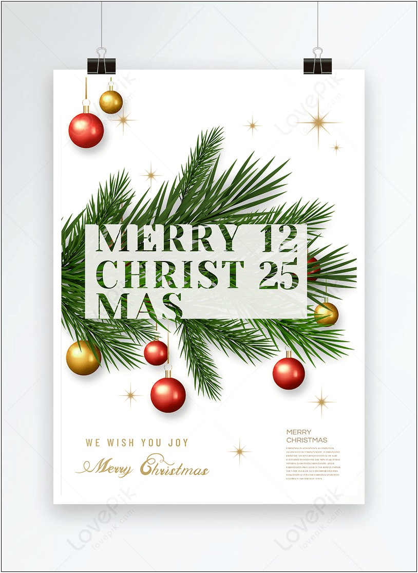Merry Christmas Poster Template Free Download