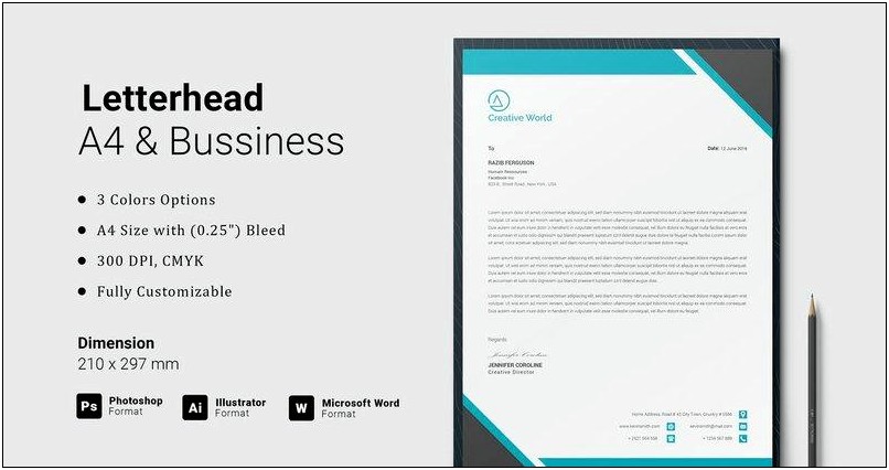 Micorosft Word Letterhead And Matching Envelope Template