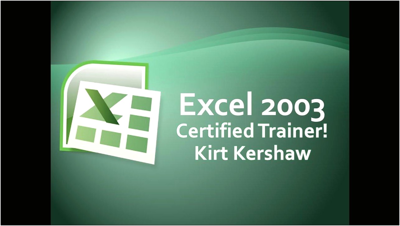 Microsoft Excel 2003 Templates Free Download