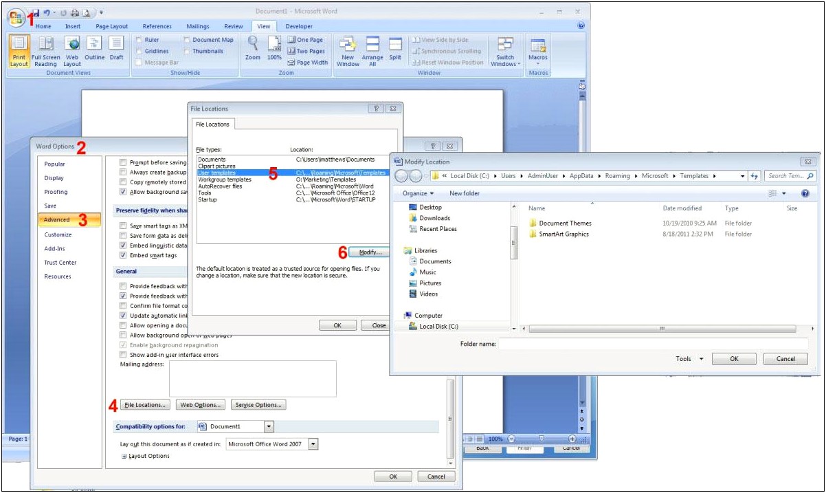 Microsoft Office 2007 Template Download Error