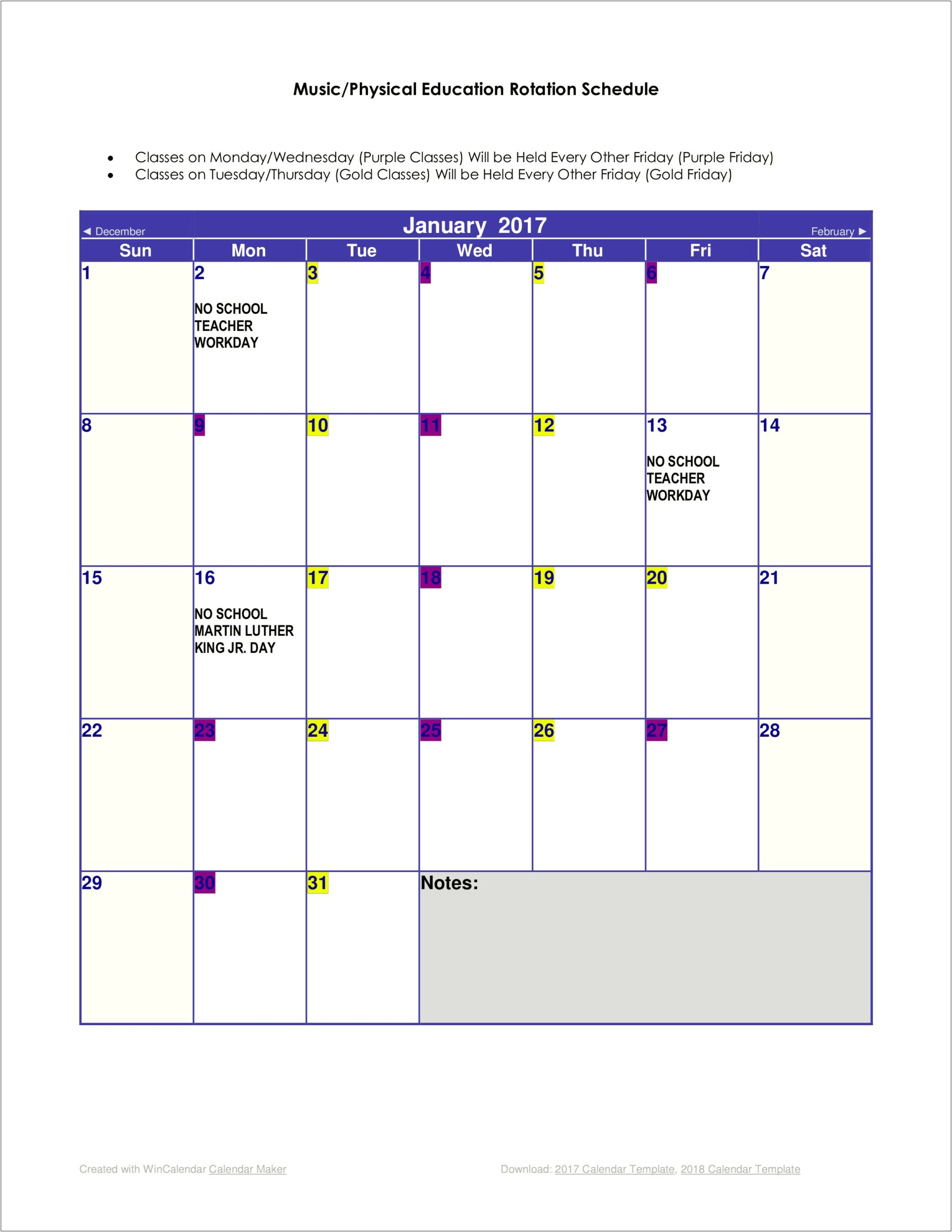 Microsoft Office Calendar Template 2017 Download