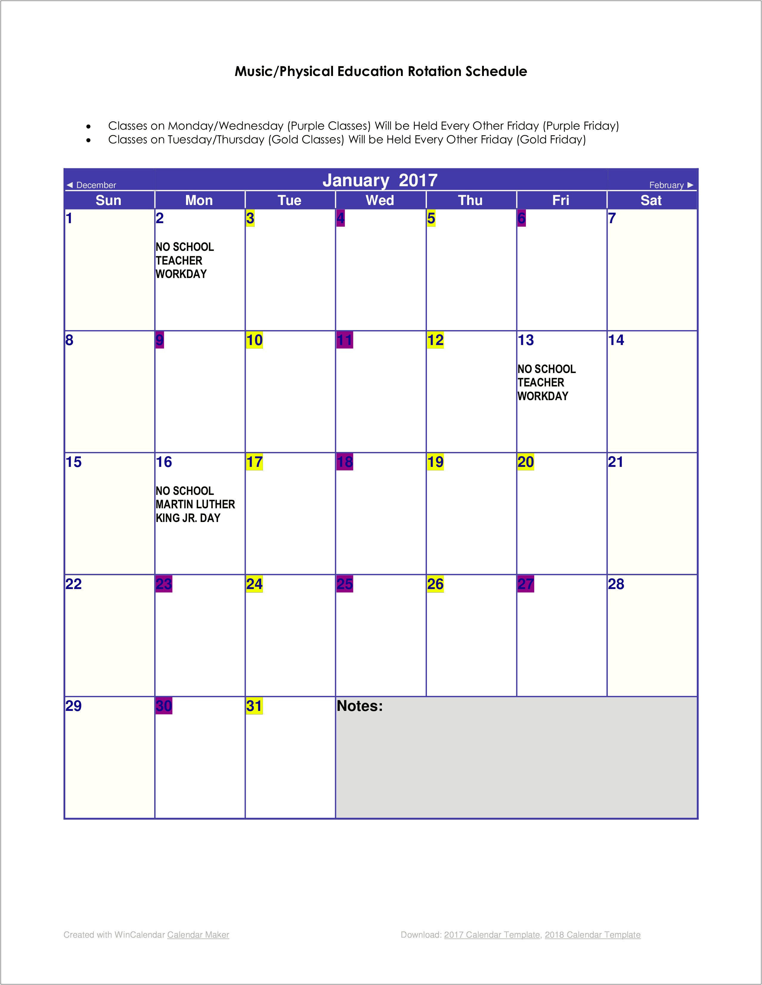 Microsoft Office Calendar Template 2017 Download