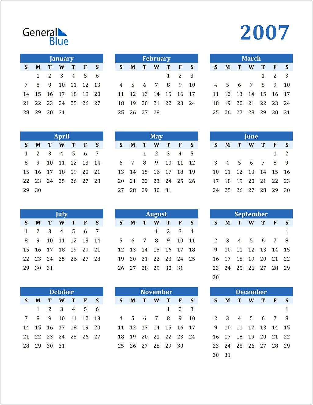 Microsoft Office Word 2007 Calendar Templates