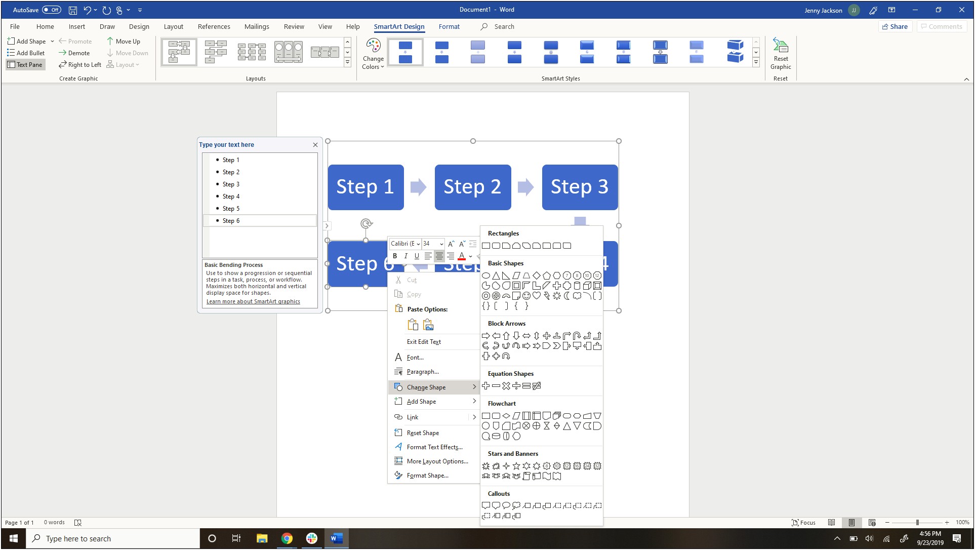 Microsoft Office Word 2010 Flowchart Template