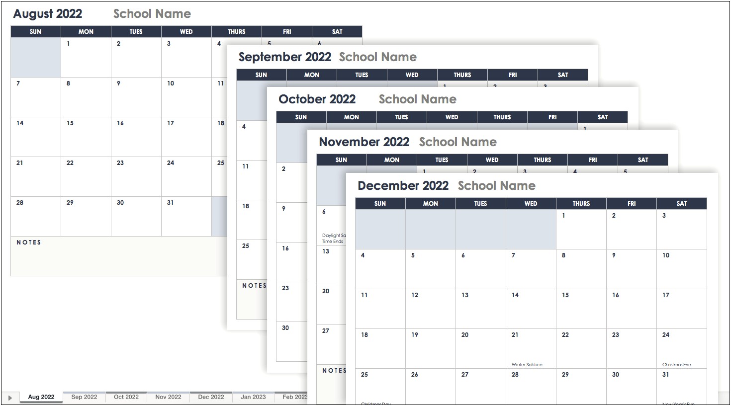 Microsoft Word 12 Month Calendar Template