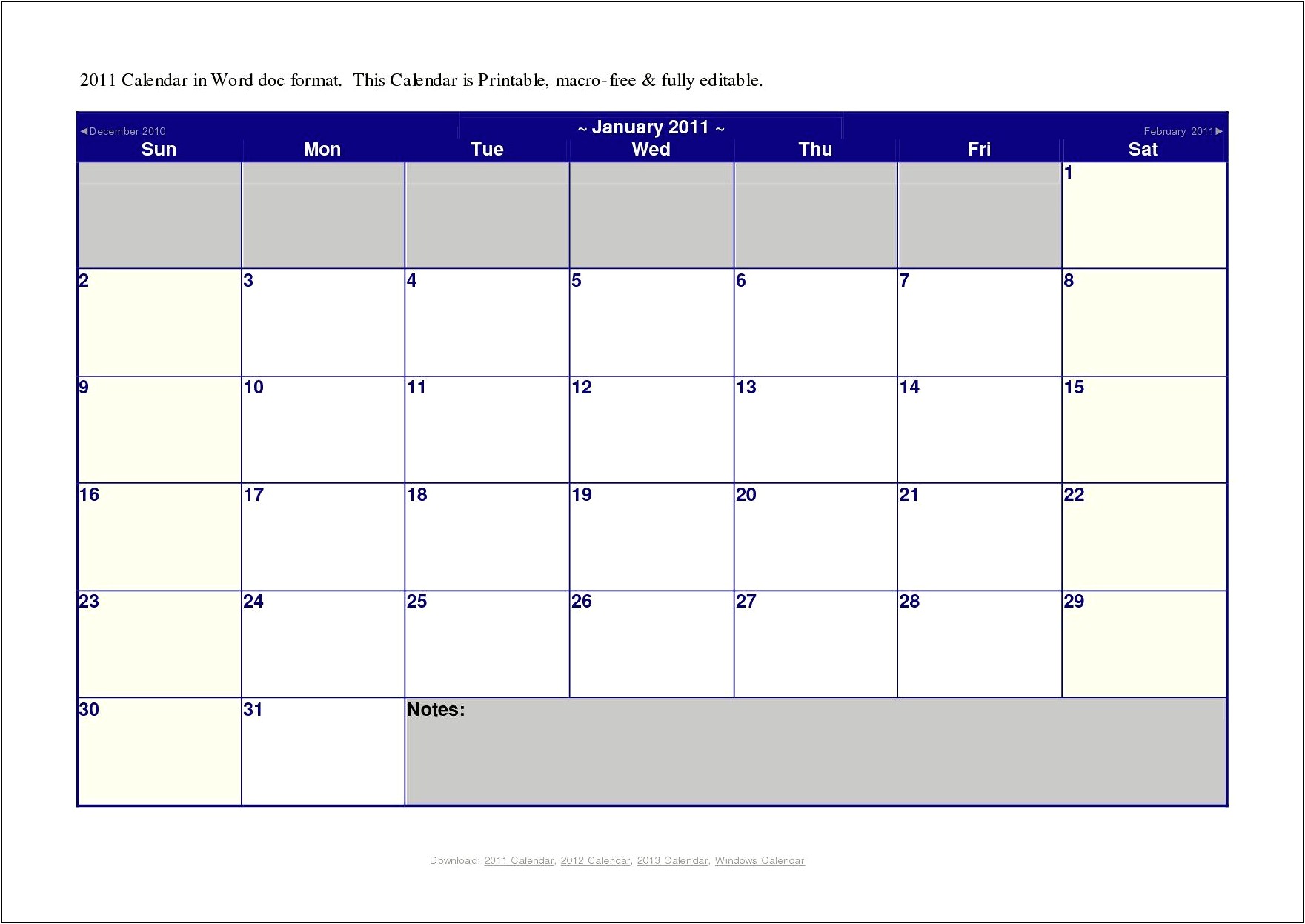 Microsoft Word 2 Page Month Calendar Template