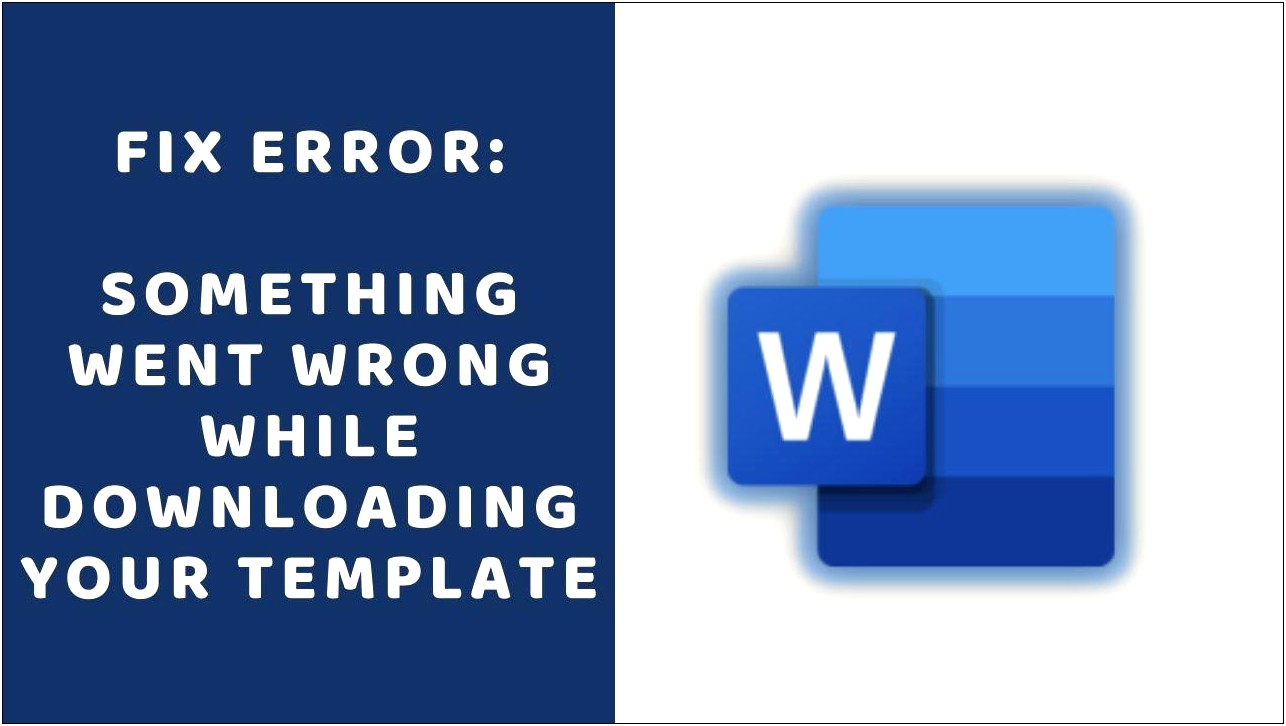 Microsoft Word 2010 Template Download Error