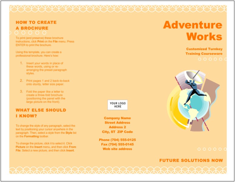Microsoft Word 3 Fold Brochure Template