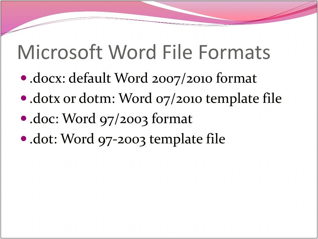 Microsoft Word 97 2003 Template Dot