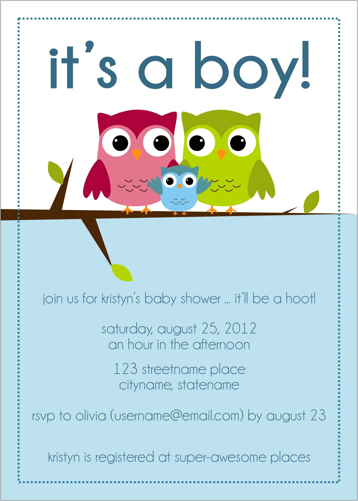 Microsoft Word Baby Shower Template Free