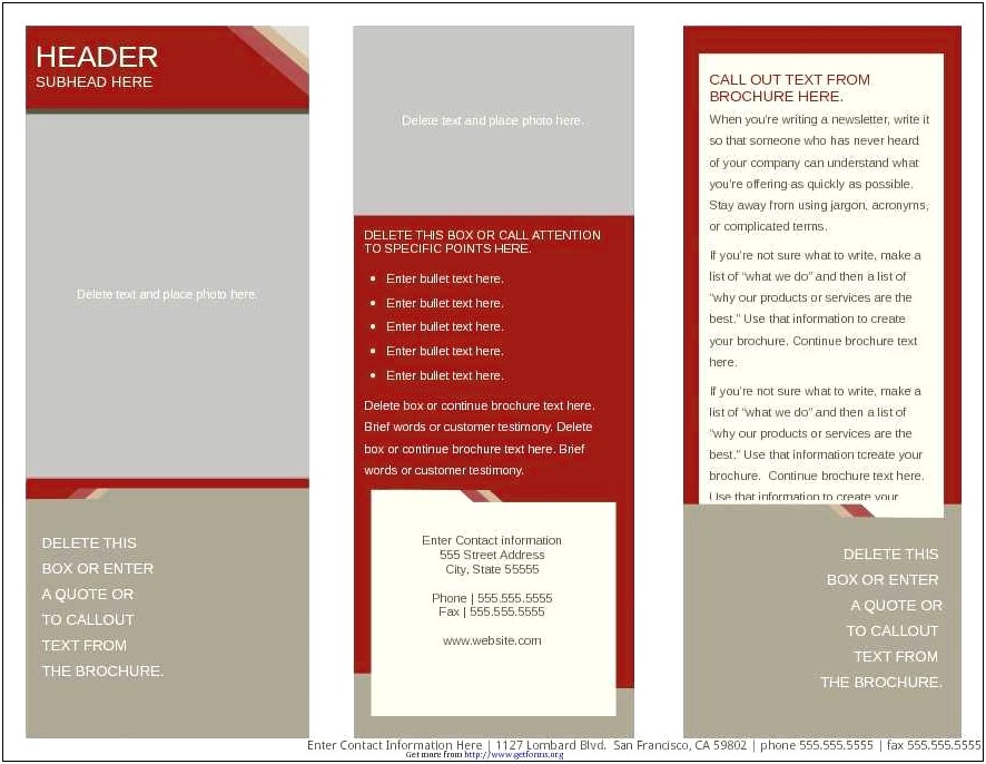 Microsoft Word Brochure Template Remove Pictures