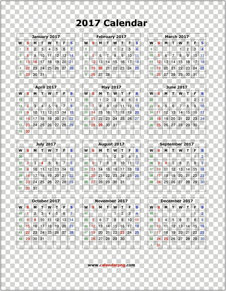 Microsoft Word Calendar Template 2017 Download