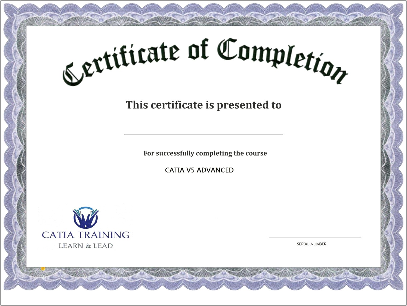 Microsoft Word Certificate Of Completion Template