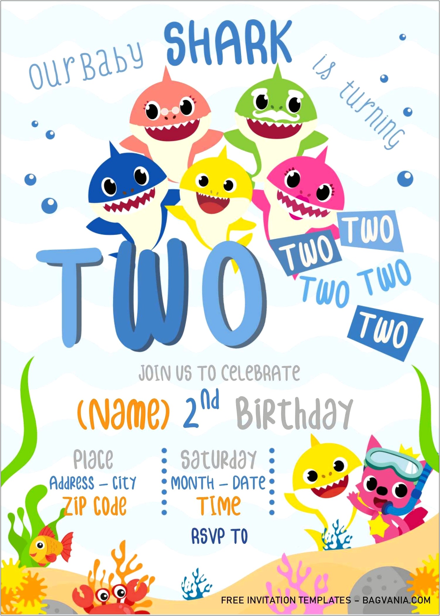 Microsoft Word Child Birthday Invitation Template