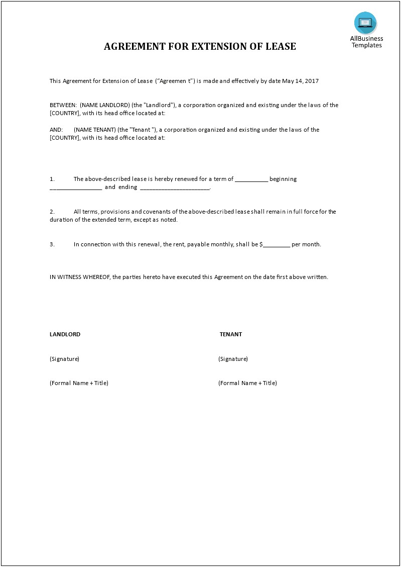 Microsoft Word Commercial Lease Agreement Template