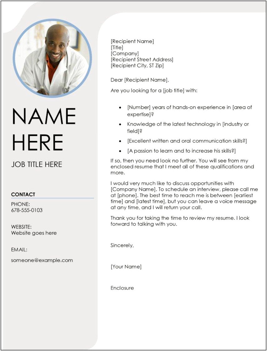 Microsoft Word Cover Letter Template Mac