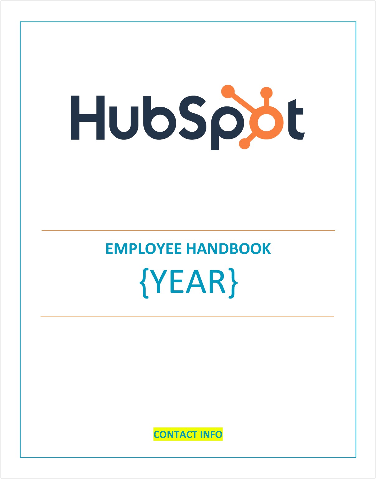 Microsoft Word Free Employee Handbook Template