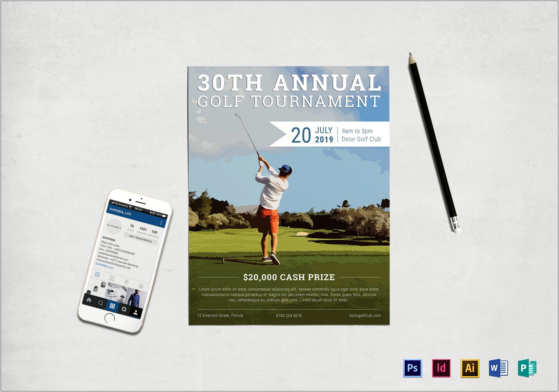 Microsoft Word Golf Tournament Flyer Template