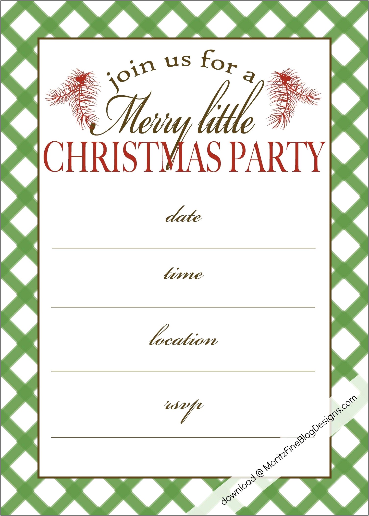Microsoft Word Holiday Party Invitation Template
