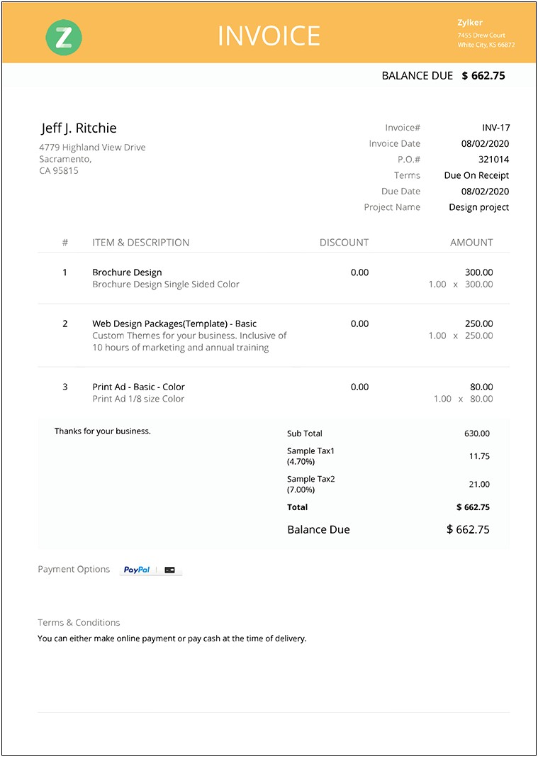 Microsoft Word Invoice Template Download Free