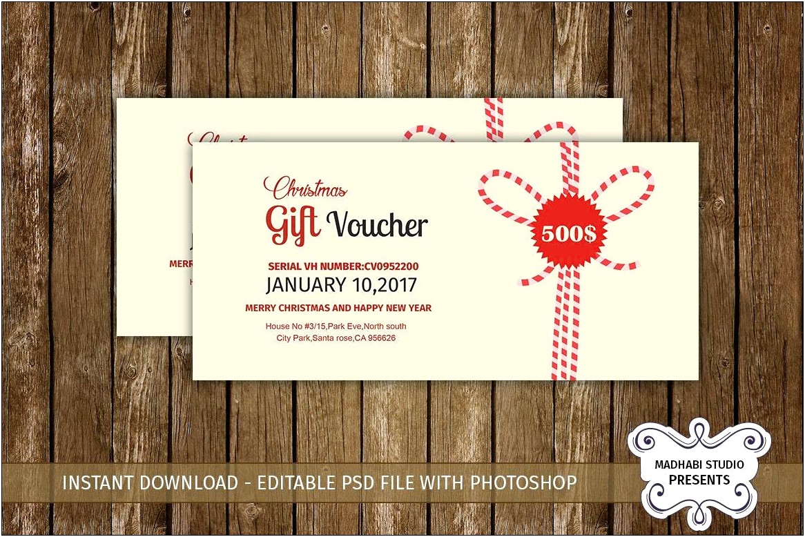 Microsoft Word Template For Holiday Gift Certificate