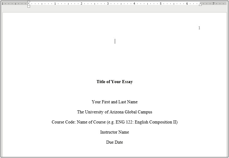 Microsoft Word Template Style Paper Title