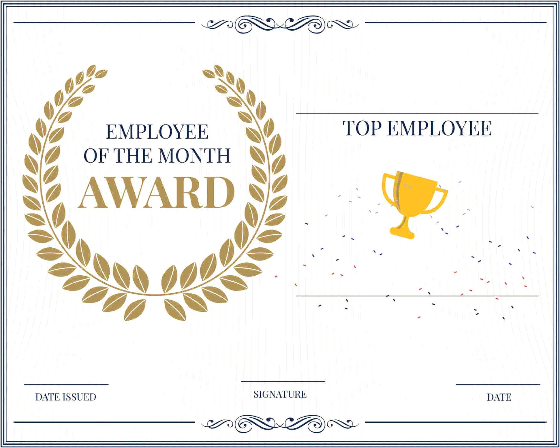 Microsoft Word Templates Employee Of The Month Certificate