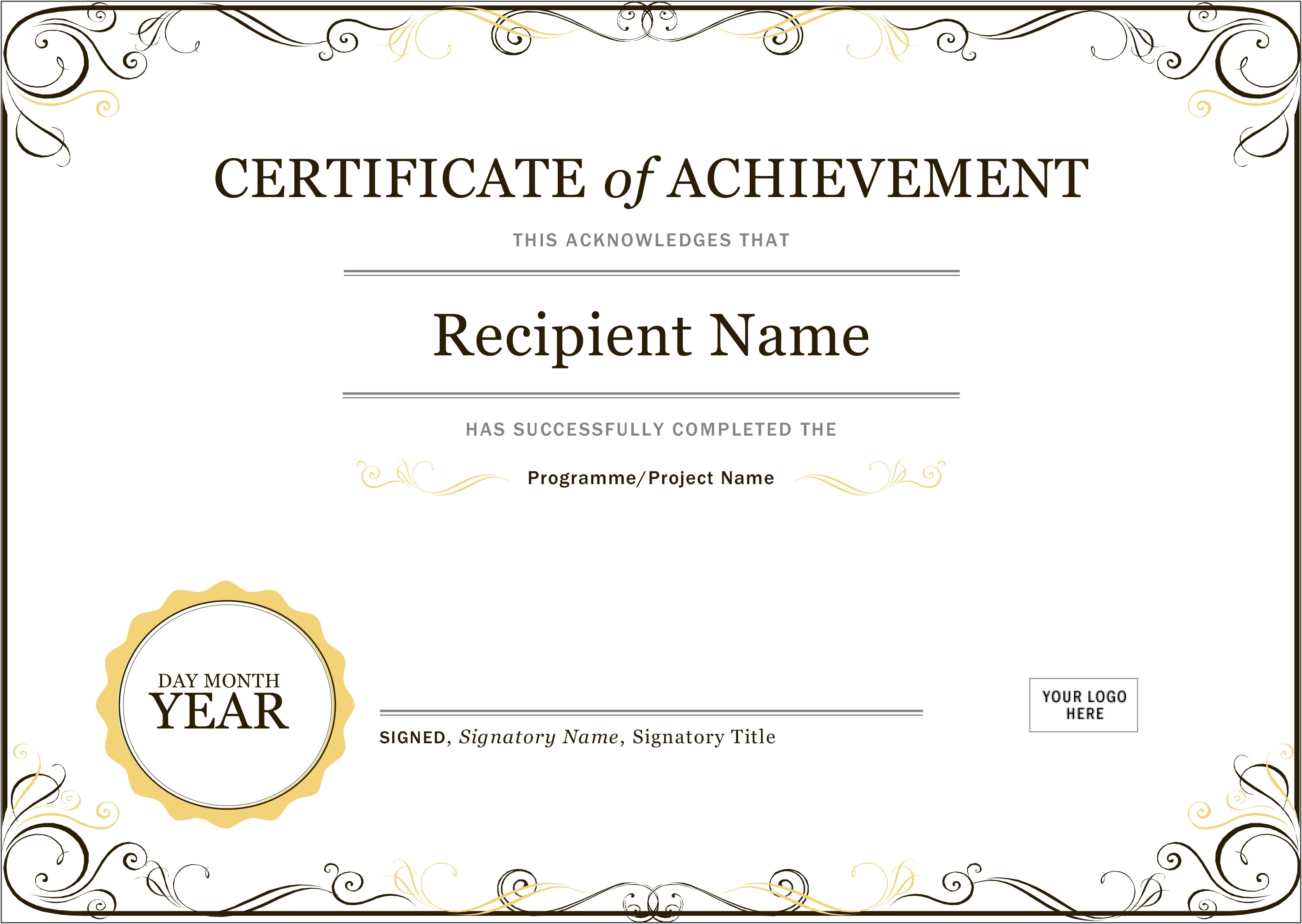 Microsoft Word Templates For Certificates Of Appreciation