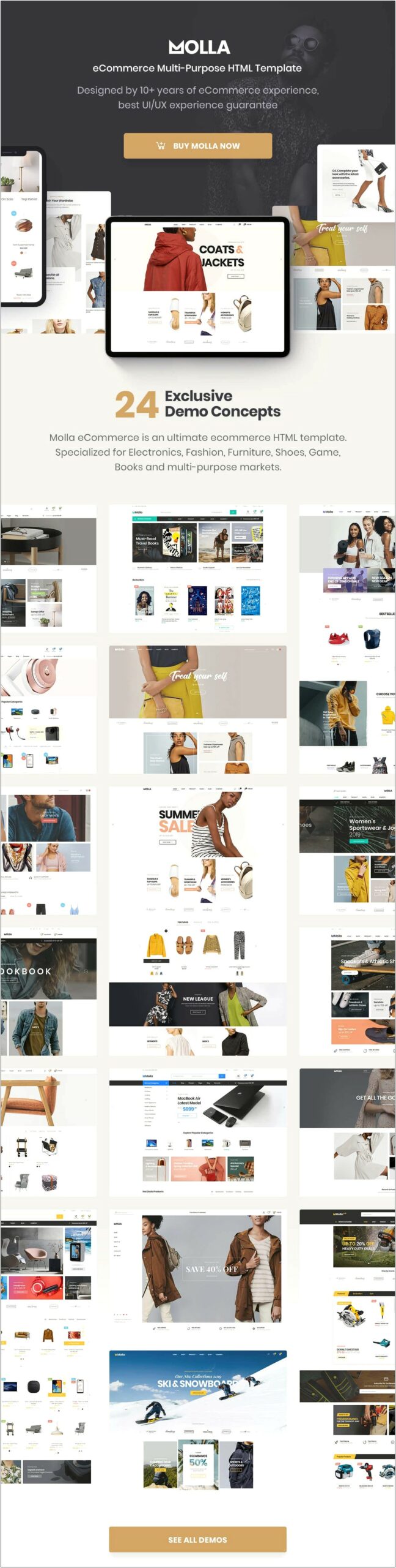 Molla Ecommerce Html5 Template Free Download
