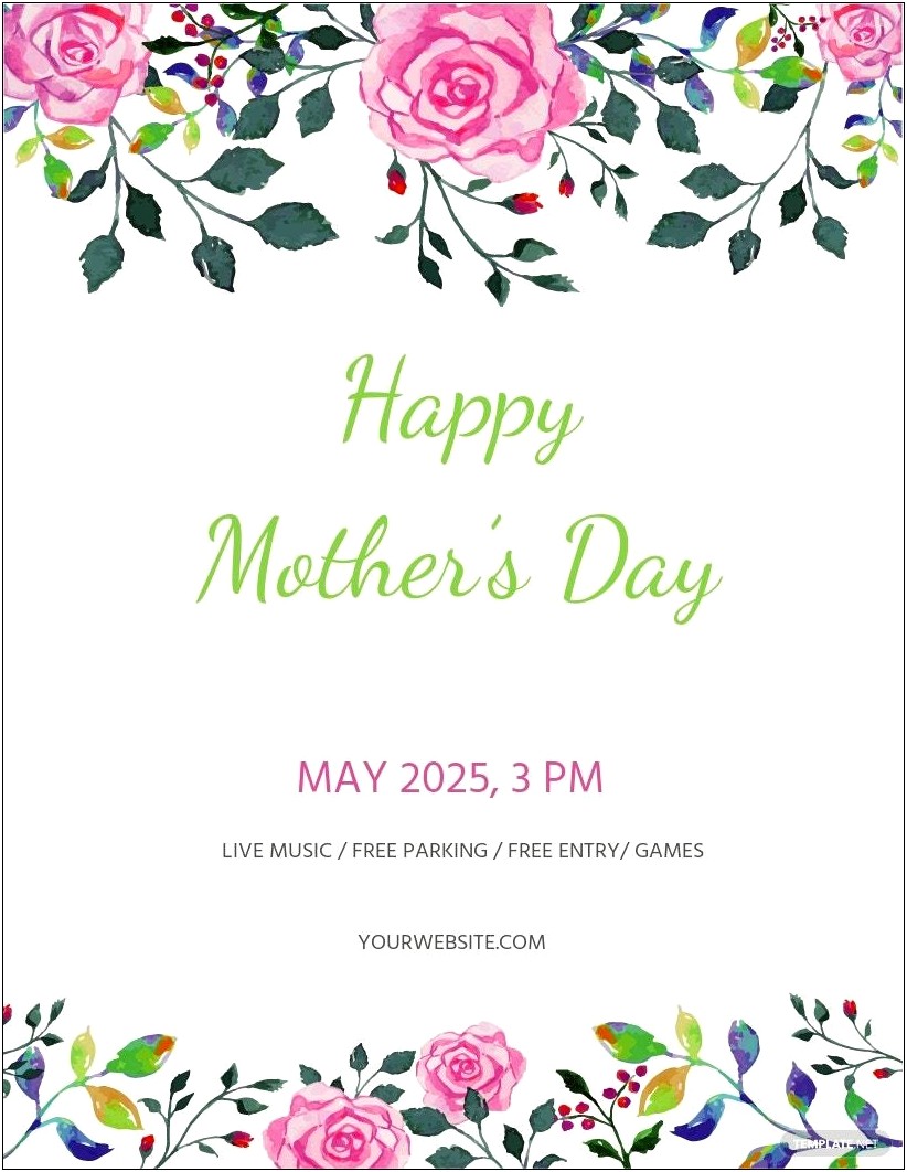 Mother's Day Microsoft Word Template