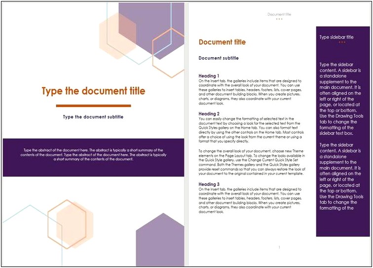 Ms Word Cover Page Design Template