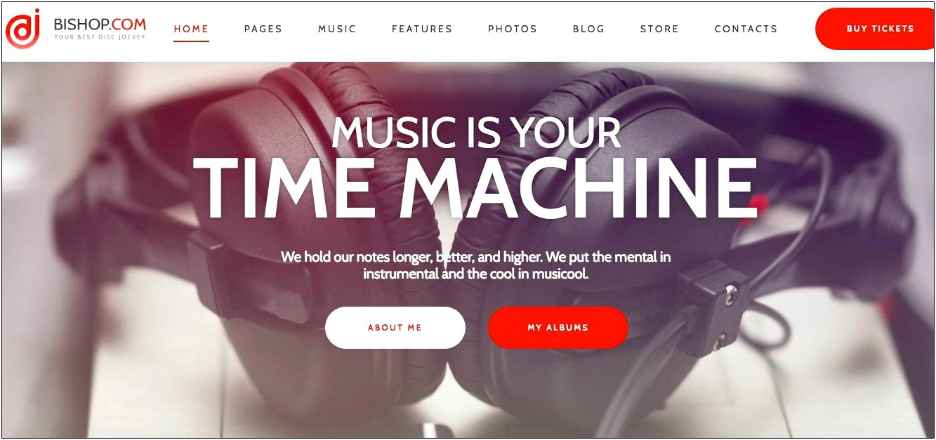 Music Web Application Template Free Download