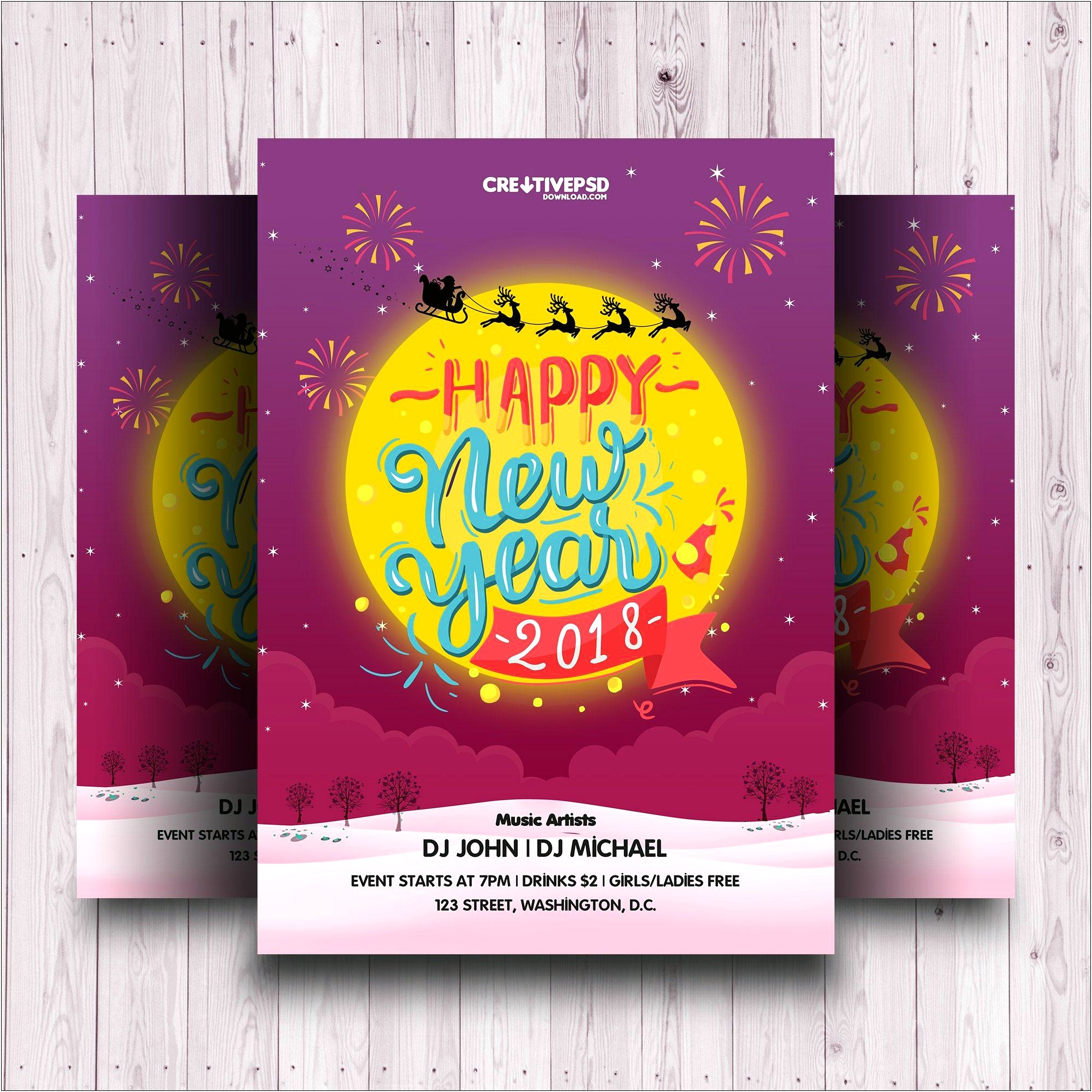 New Years Eve Flyer Template Download