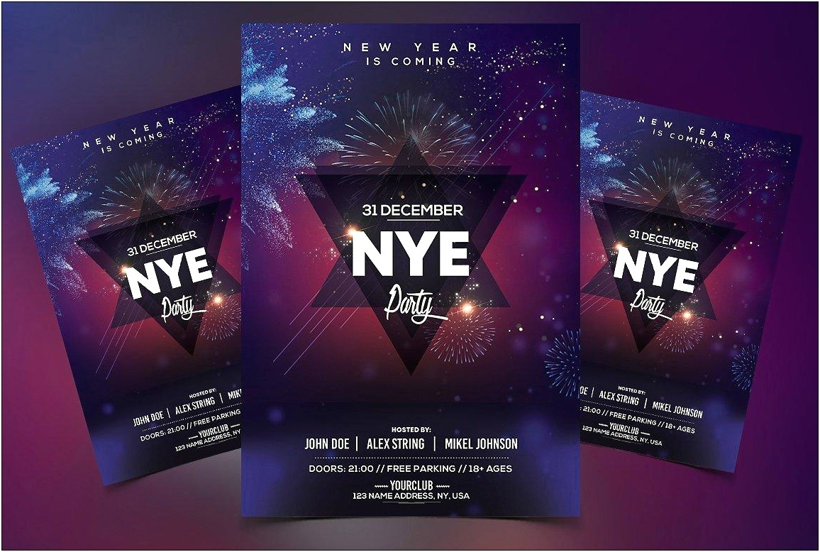 New Years Eve Flyer Template Premium Psd Download