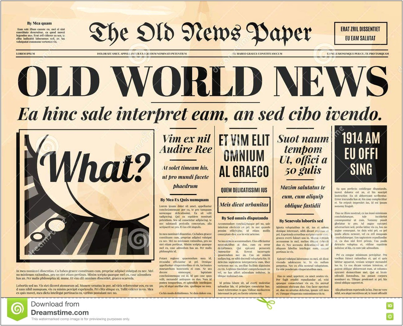 Old Style Newspaper Template For Word