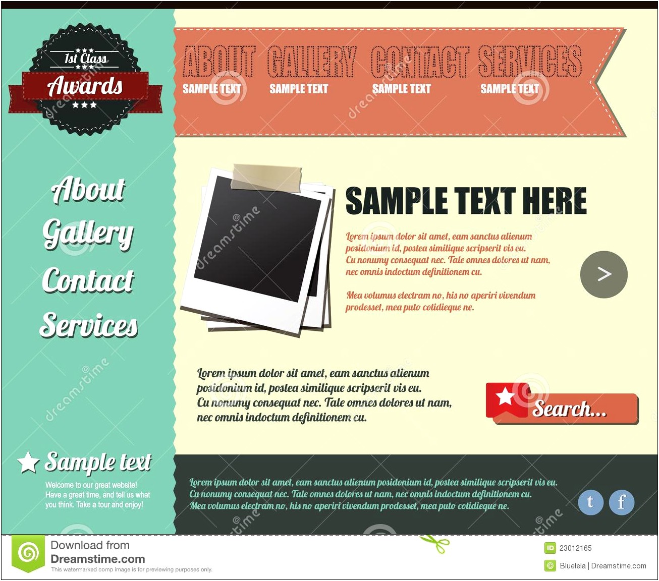 Old Style Web Template Free Download