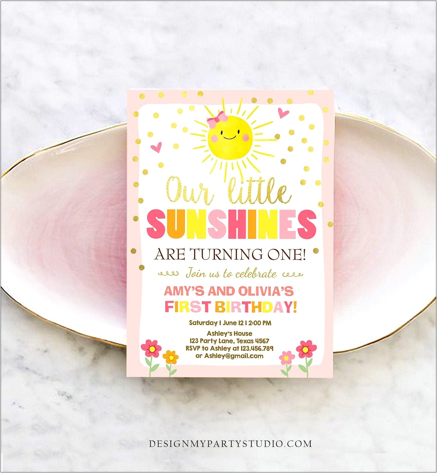 Olivia The Pig Party Invite Template Download