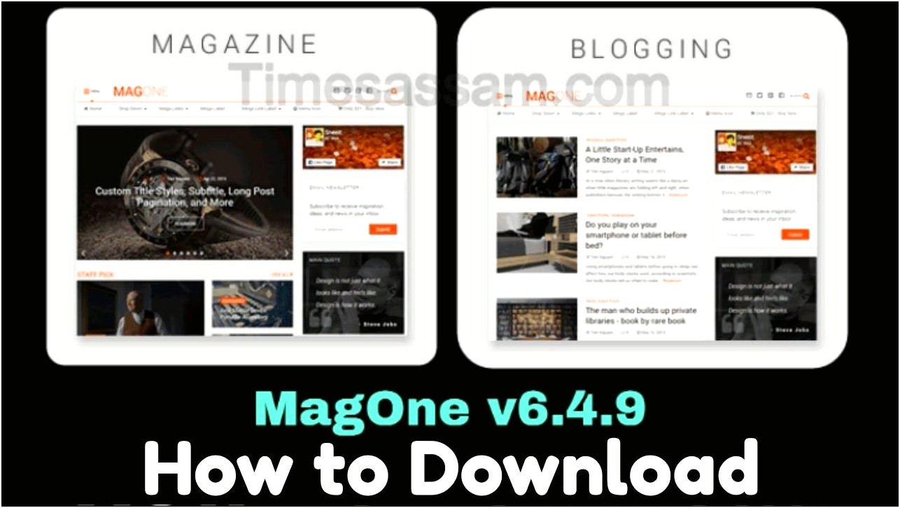 One Mag Free Download Blogger Templates