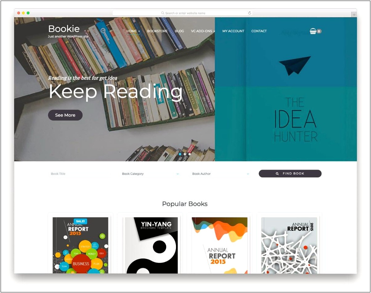Online Book Library Template Free Download